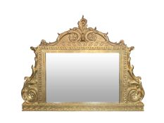 A George II style carved giltwood landscape mirror