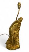 After the antique, a 19th century gilt bronze figure of Polyhymnia, daughter of Zeus, converted to a