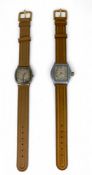 Two 1930's Art Deco Waltham gentlemen's wristwatches