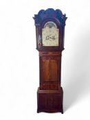 A George III mahogany and sycamore marquetry longcase clock by Wignall of Ormskirk