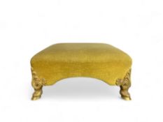 A late 19th century / early 20th century Louis XVI style gilt metal mounted footstool