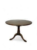 A George II mahogany tripod table