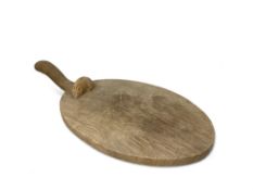 A vintage Robert Thompson 'Mouseman' oak chopping board