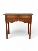 A George III mahogany lowboy