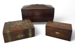 A group of three 19th century boxes