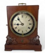 A late 19th century mahogany night watchman's clock, Usher & Cole, London