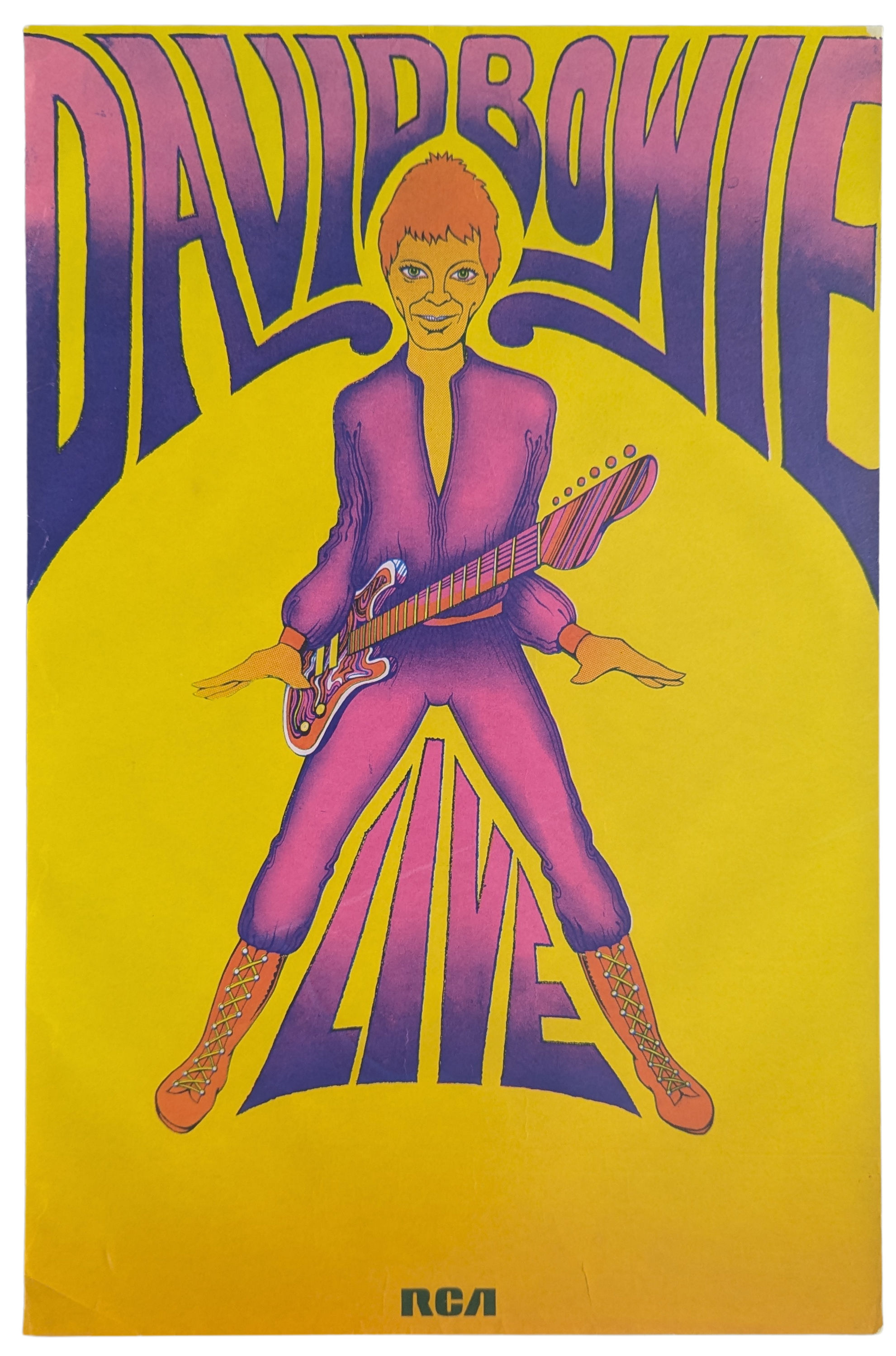 David Bowie Live Ziggy Stardust 1972 RCA Records Tour Promotional Poster (UK)