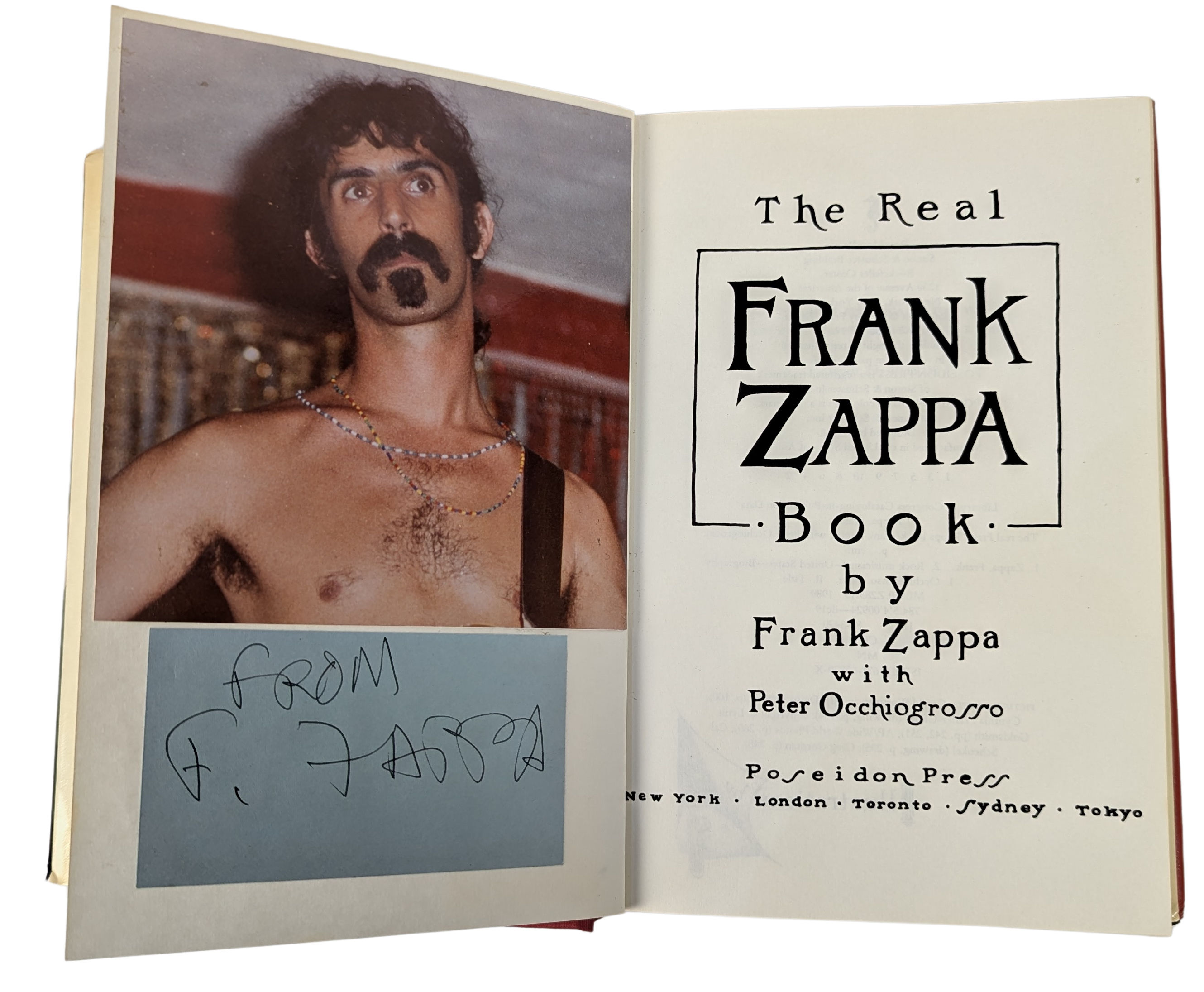 The Real Frank Zappa 1989 Signed Hardback Book (USA)