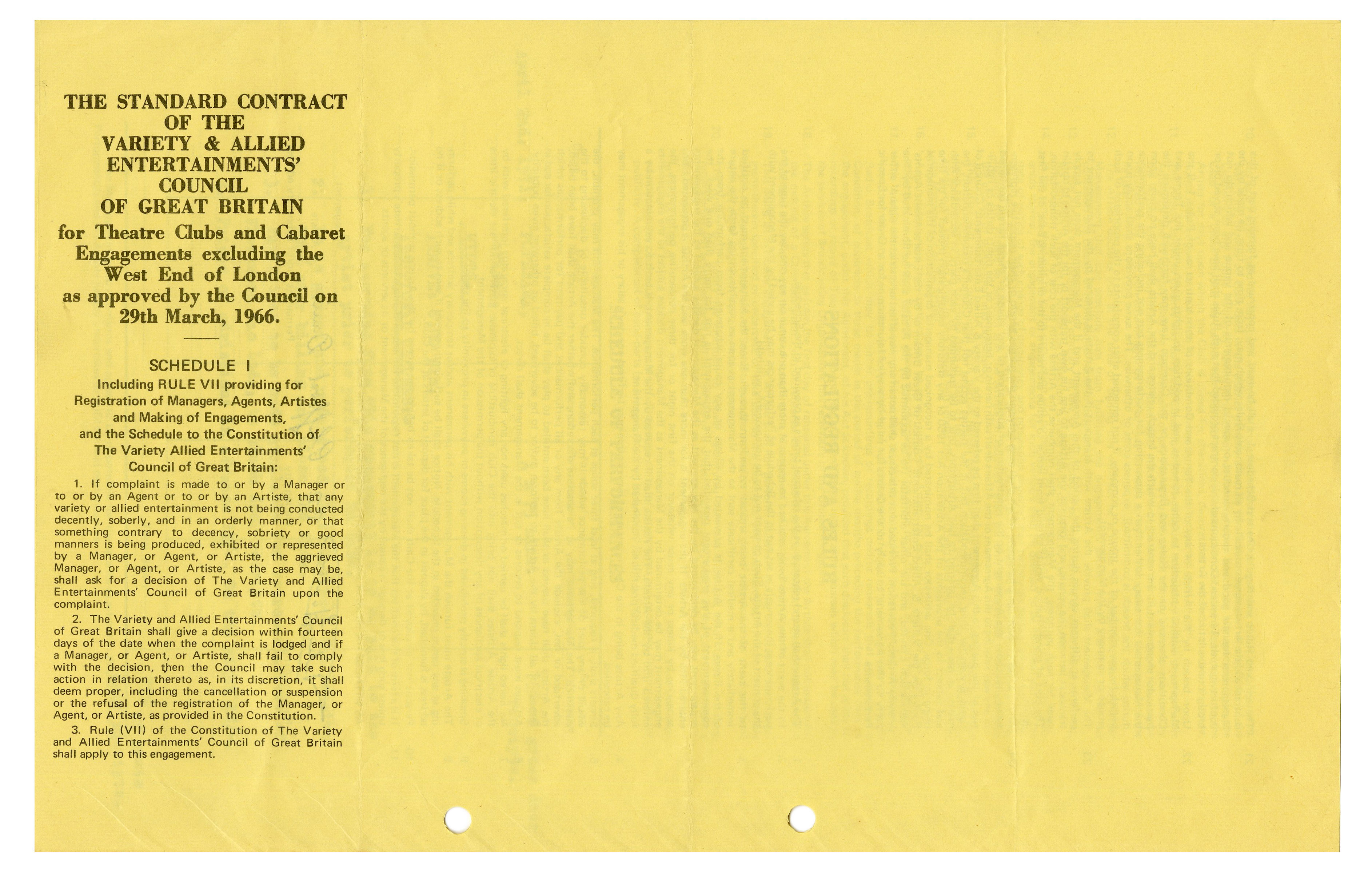Fleetwood Mac 1971 Poperama Devizes Performance Contract (UK) - Image 3 of 3