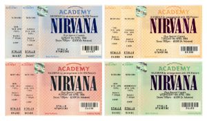 Nirvana 1994 Brixton Academy Cancelled Concert Tickets (UK)