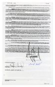 Michael Jackson 2001 Signed 30th Anniversary Madison Square Garden Performance Contract (USA)