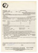 AC/DC Cowbell 1978 Signed Performance Contract (UK)