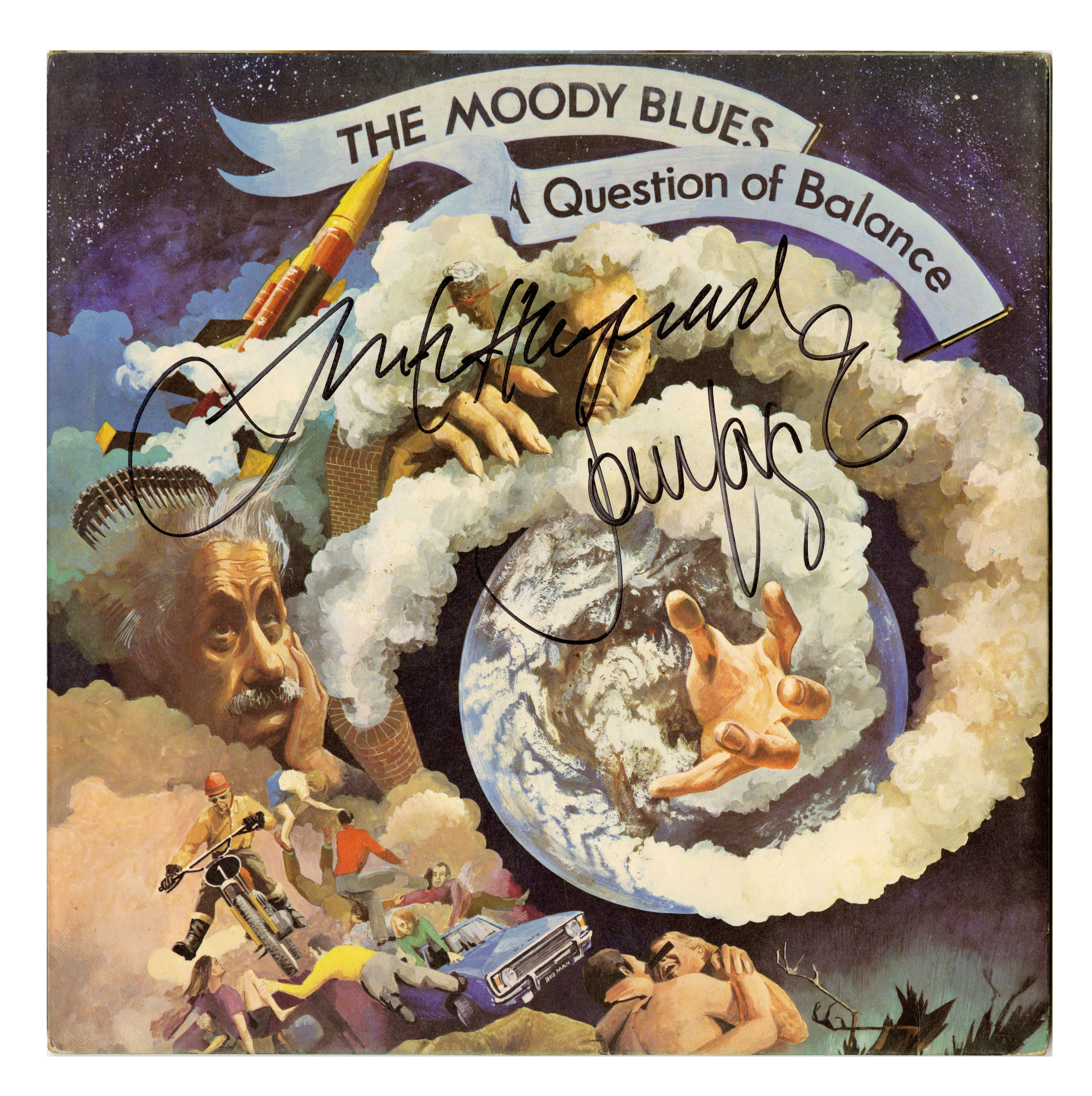 Justin Hayward & John Lodge Signed The Moody Blues A Question Of Balance LP (UK)