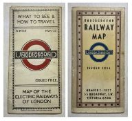 1924 What to see how to travel and 1937 Underground pocket maps. Good condition.