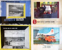 Selection (4) of 1930s/1960s GPO (Post Office) POSTERS comprising two from the 1937 'Outposts of