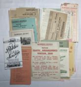 A collection of Aldershot & District timetable leaflets, coach and other promotional leaflets from