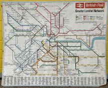 British Rail Greater London Network map - melamine on hardboard back. Published by BRB and dated Jan
