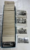 Approx 1000 postcard size black and white photos of buses and coaches covering the whole of the