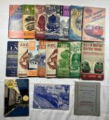 21 ABC Railway spotters books published in the 1940s and 50s by Ian Allan. A mix of marked (11)