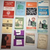 North West area timetable books (50) and leaflets (59) from 1930s to 1970s. (A selection shown)