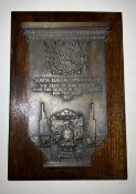 A 1937 LMS Quota League Competition winners shield. Overall very good condition.