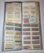 Two folders of over 450 pre-grouping luggage labels. Many companies and joint committees represented