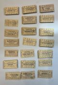 London Transport Underground platform tickets (x127) from the 1970s. Various different stations, a