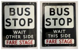 Southdown Fare Stage bus stop plate. (44cm x 33.5cm)