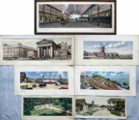 A selection (7) of railway CARRIAGE PRINTS: 2 from the 1951 BR (LMR) series: 