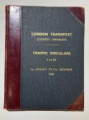 London Transport Country Area Traffic Circulars 1934 1-52, bound copy, in good clean condition.