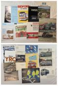 A selection of vehicle manufacturer brochures and fact sheets including AEC, Bedford, Daimler,