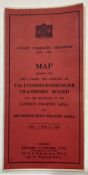 A map showing the area under the control of The London Passenger Transport Board from 1933 showing