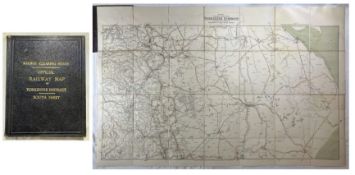 1909 Yorkshire District (South Sheet) Railway Clearing House Map (Linen). In very good condition.