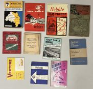 Yorkshire and North East area timetables - 8 NE and 23 Yorkshire timetables and 6 leaflets from 1935