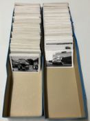 Approx 1000 postcard size black and white photos of buses and coaches covering the whole of the