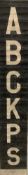 A Mexborough & Swinton trolleybus rear route letter blind that was fitted to1948 Sunbeam F4/Brush
