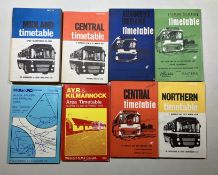 50 Scottish timetable books from the 1960s to 1980s. A mix of average to good condition. (A sample