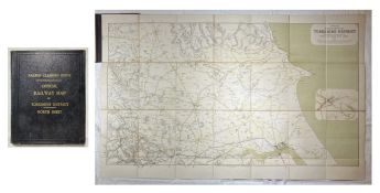 1908 Yorkshire District (North Sheet) Railway Clearing House Map (Linen). In very good condition.