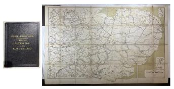 1906 East of England Railway Clearing House Map (Linen). In very good condition.