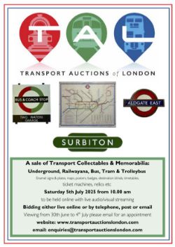 A sale of Underground, Railwayana, Bus, Tram & Trolleybus Collectables & Memorabilia
