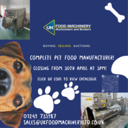 DUE TO THE REORGANISATION OF A PET FOOD MANUFACTURER WE OFFER FOR SALE THEIR ASSETS