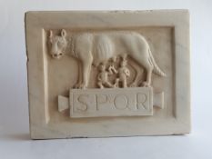 Capitoline Wolf - white Carrara marble