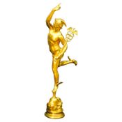 Sculpture in gilded bronze by Hermes