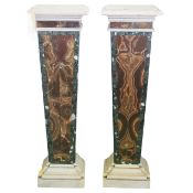 Pair of Herms in hard stone