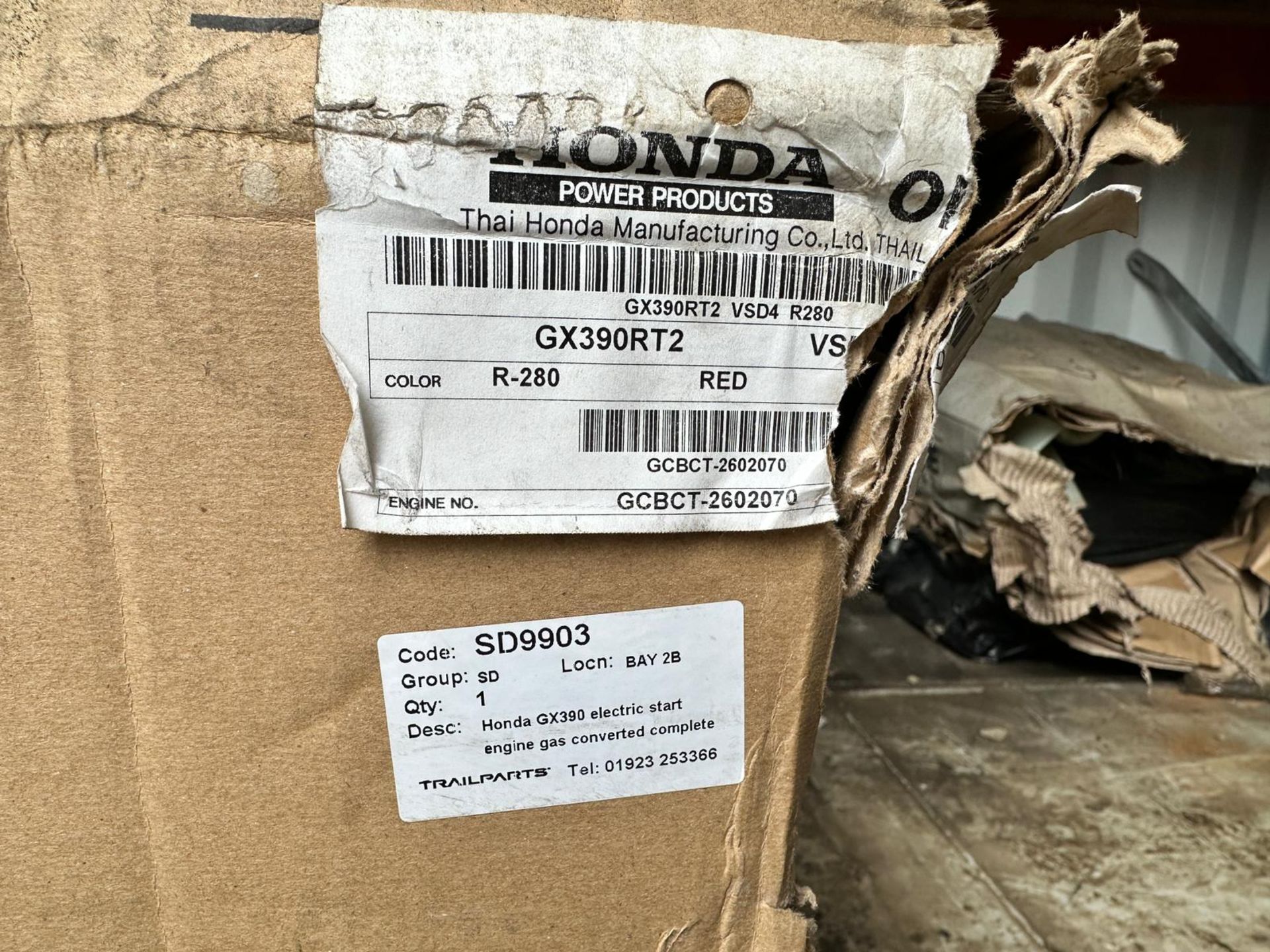 NEW/UNUSED HONDA GX390 ELECTRIC START PETROL ENGINE - CHOICE OF 7 - Image 3 of 12