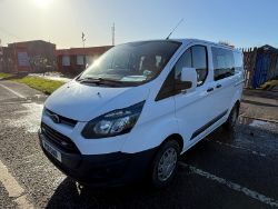 2016 16 FORD TRANSIT CUSTOM 290 ECO-TECH PANEL VAN - 238K MILES - 6 SEATS - CREW CAB