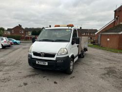 2009 VAUXHALL MOVANO 3500 CDTI MWB BEAVERTAIL FLATBED TRUCK- 114,700 MILES