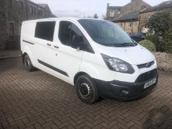 2015 65 FORD TRANSIT CUSTOM 310 EX POLICE DOG PANEL VAN - 112K MILES - AIR CON