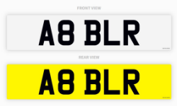 ''A8 BLR'' NUMBER PLATE ON RETENTION