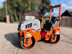 2016 HAMM HD12 DOUBLE DRUM ROLLER - 1500 HOURS - C/W ROLE BAR